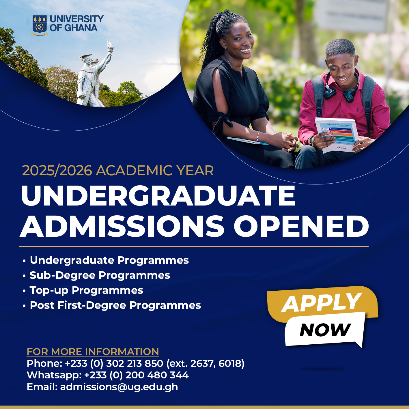 2025/2026 Undergraduate Admissions Opened