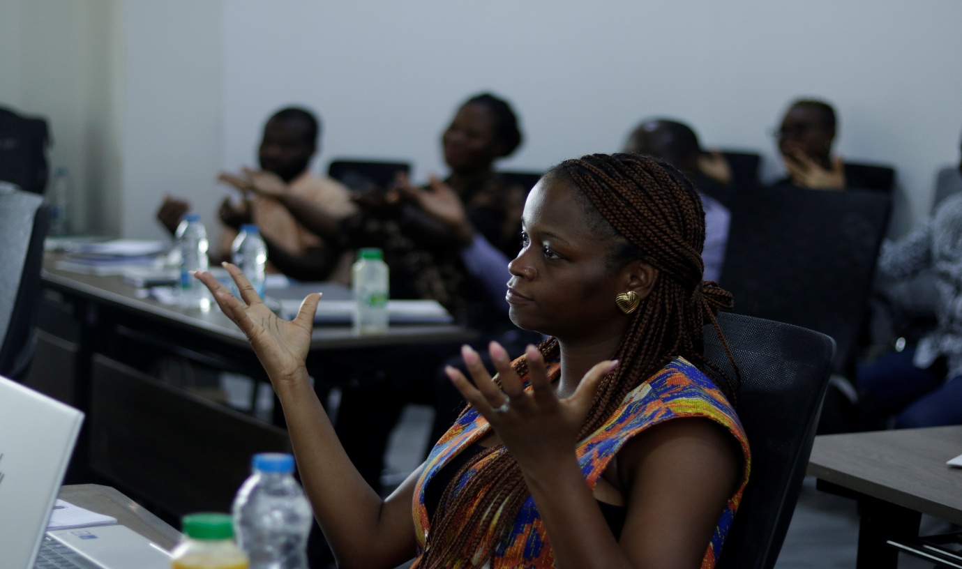 Participants engaged in a practical session