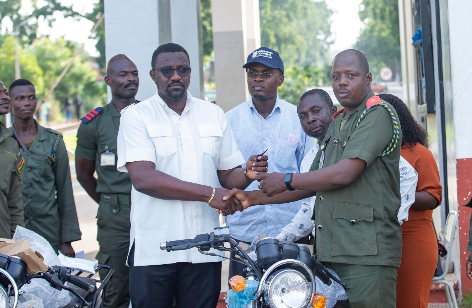 Ghanaian Actor John Dumelo Donates to UG Security Services